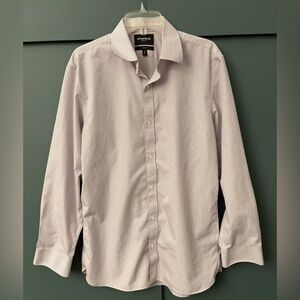 Bonobos Button Down Shirt 17 | 36 Wrinkle Free Slim Fit Purple Plaid 100% Cotton
